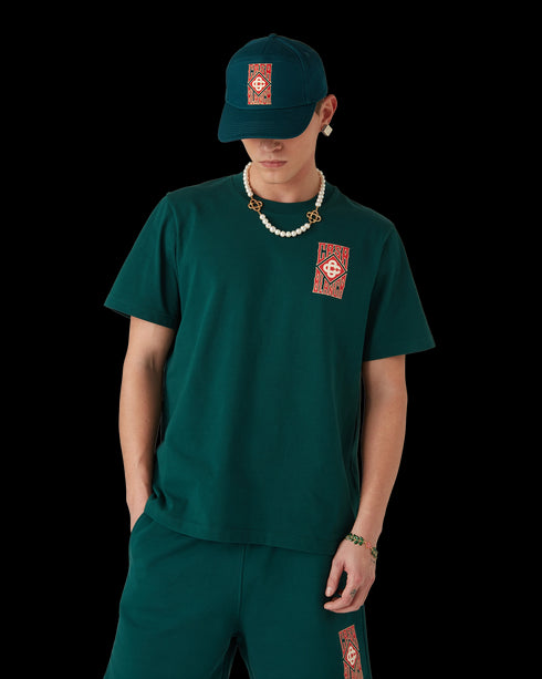 CASABLANCA Gothic Stacked Logo T-shirt Mens Apparel